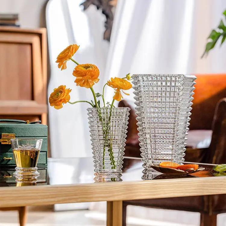Crystal-Cut Look Glass Vase by RusticReach