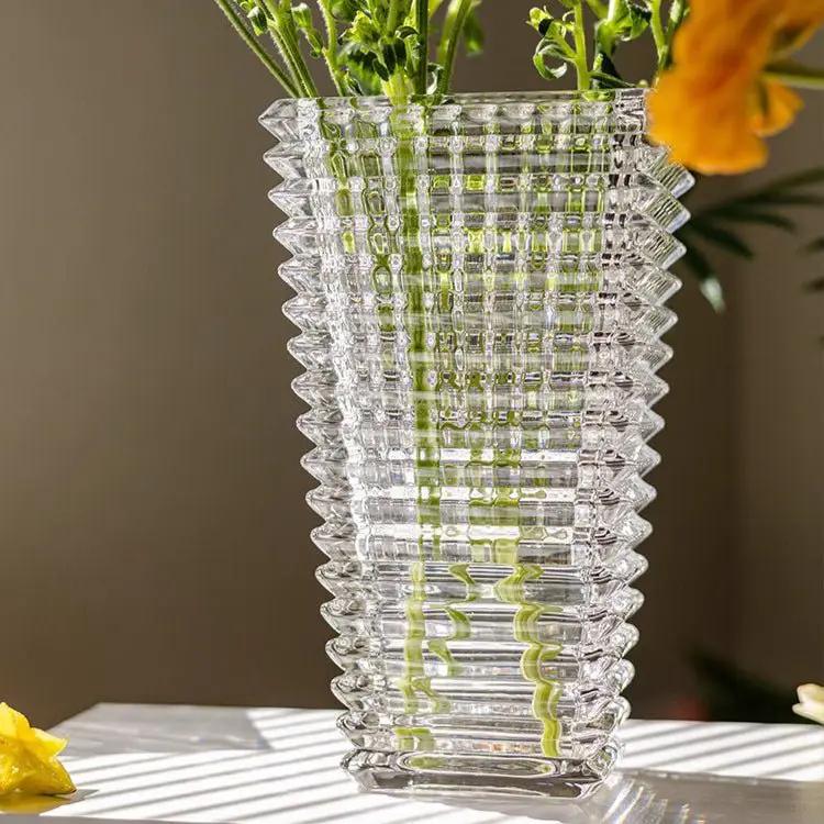 Crystal-Cut Look Glass Vase by RusticReach