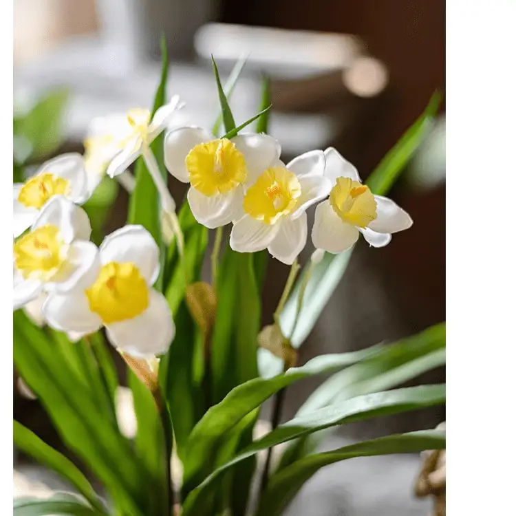 Faux Daffodil in Brown Pot by RusticReach