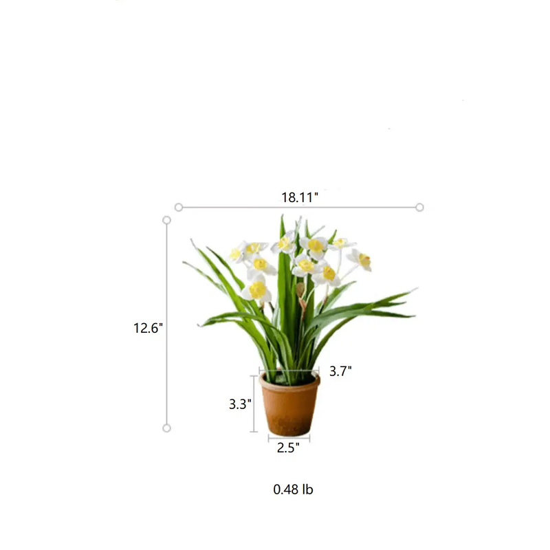Faux Daffodil in Brown Pot by RusticReach