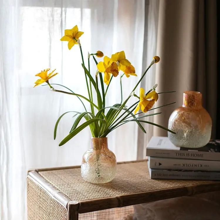 Artificial Silk Yellow Faux Daffodil Flower Stem 19" Tall by RusticReach
