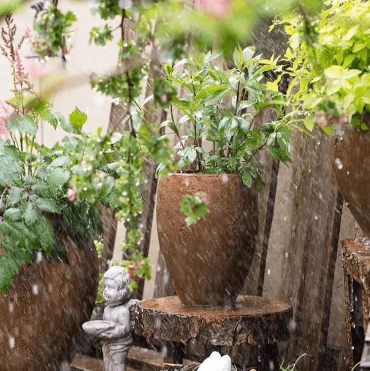 Distressed Cement Plant Pot Tall by RusticReach