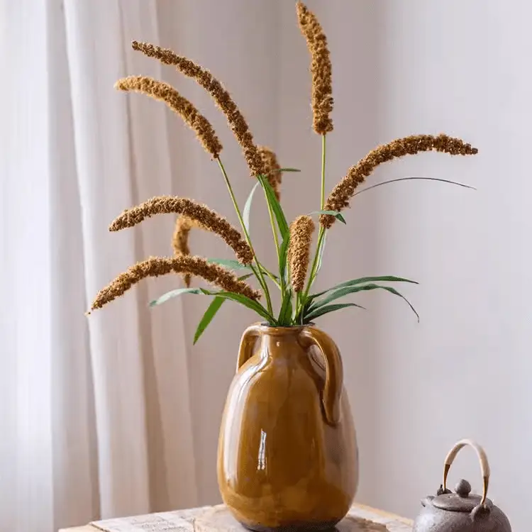 Three-Headed Dogtail Grass Stem 39" Tall by RusticReach