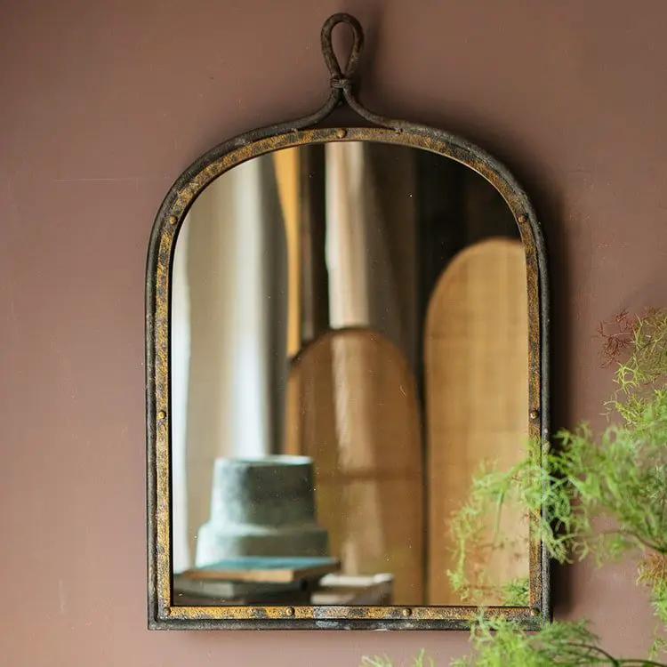 Antique Style Dark Iron Mirror by RusticReach