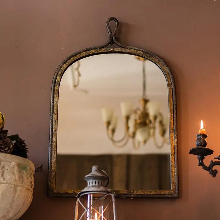 Antique Style Dark Iron Mirror by RusticReach
