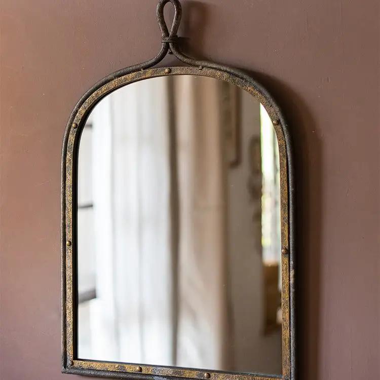 Antique Style Dark Iron Mirror by RusticReach