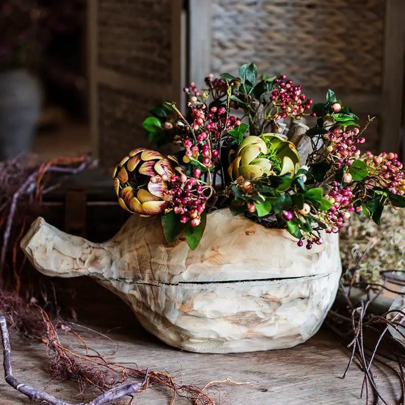 Rose Purple Elder Flower Leaf Bunch 22" Tall by RusticReach