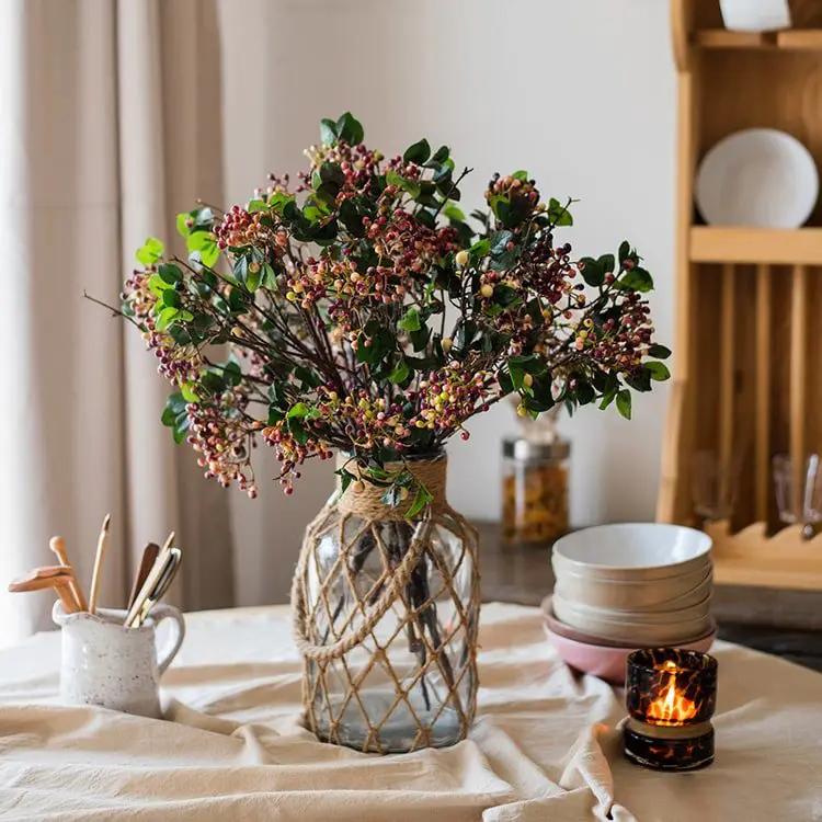 Rose Purple Elder Flower Leaf Bunch 22" Tall by RusticReach