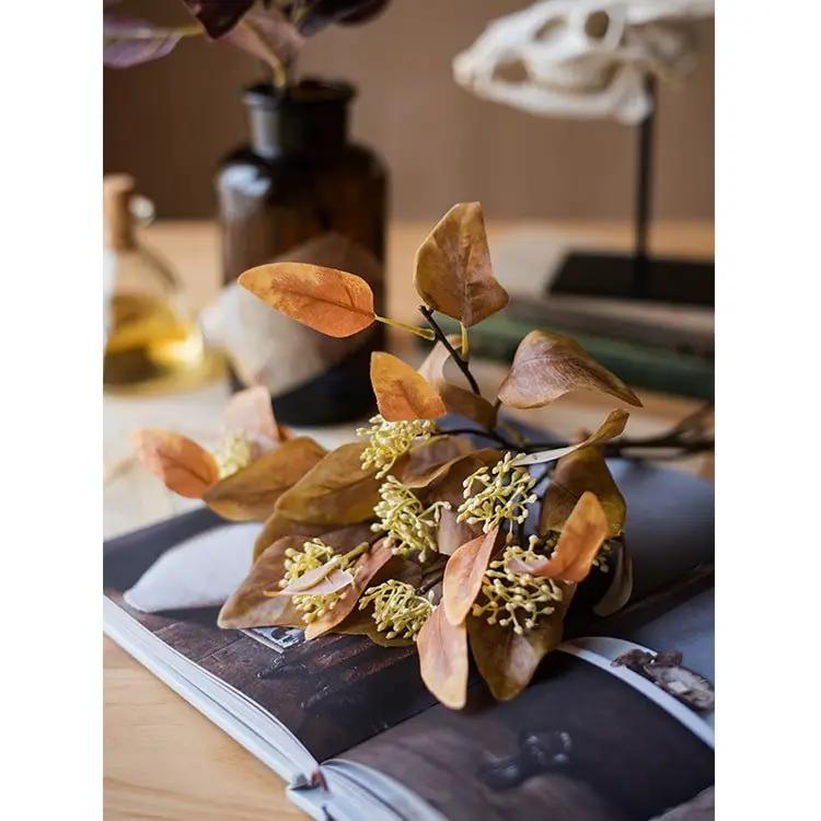 Silk Long Eucalyptus Leaf Bunch in Natural Faux by RusticReach