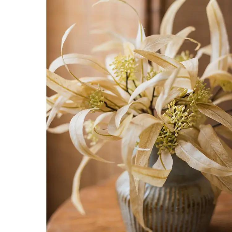 Silk Long Eucalyptus Leaf Bunch in Natural Faux by RusticReach