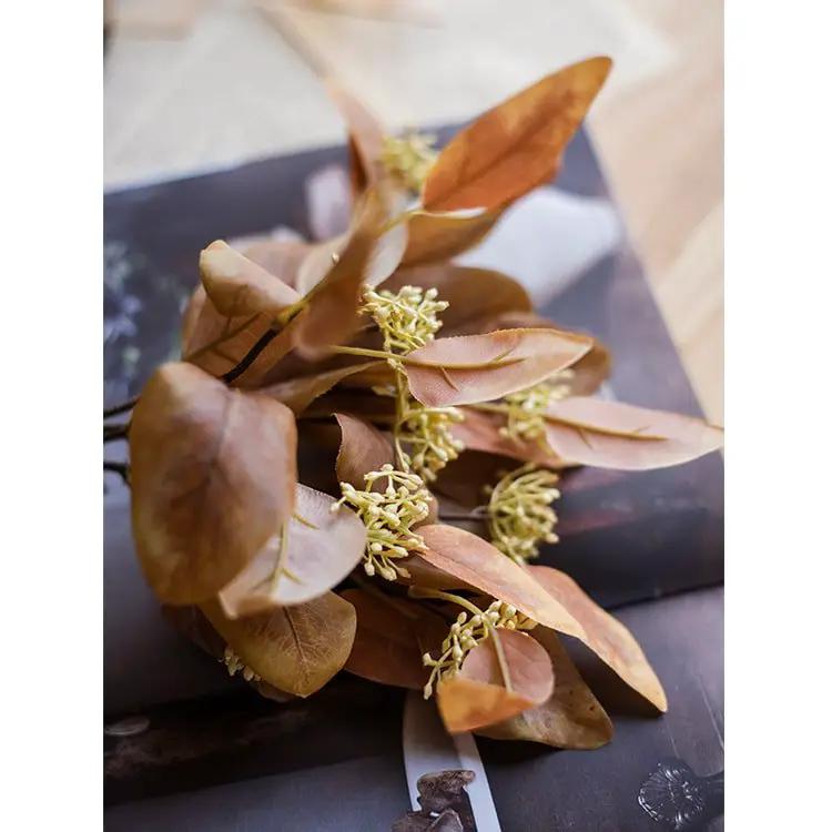 Silk Long Eucalyptus Leaf Bunch in Natural Faux by RusticReach