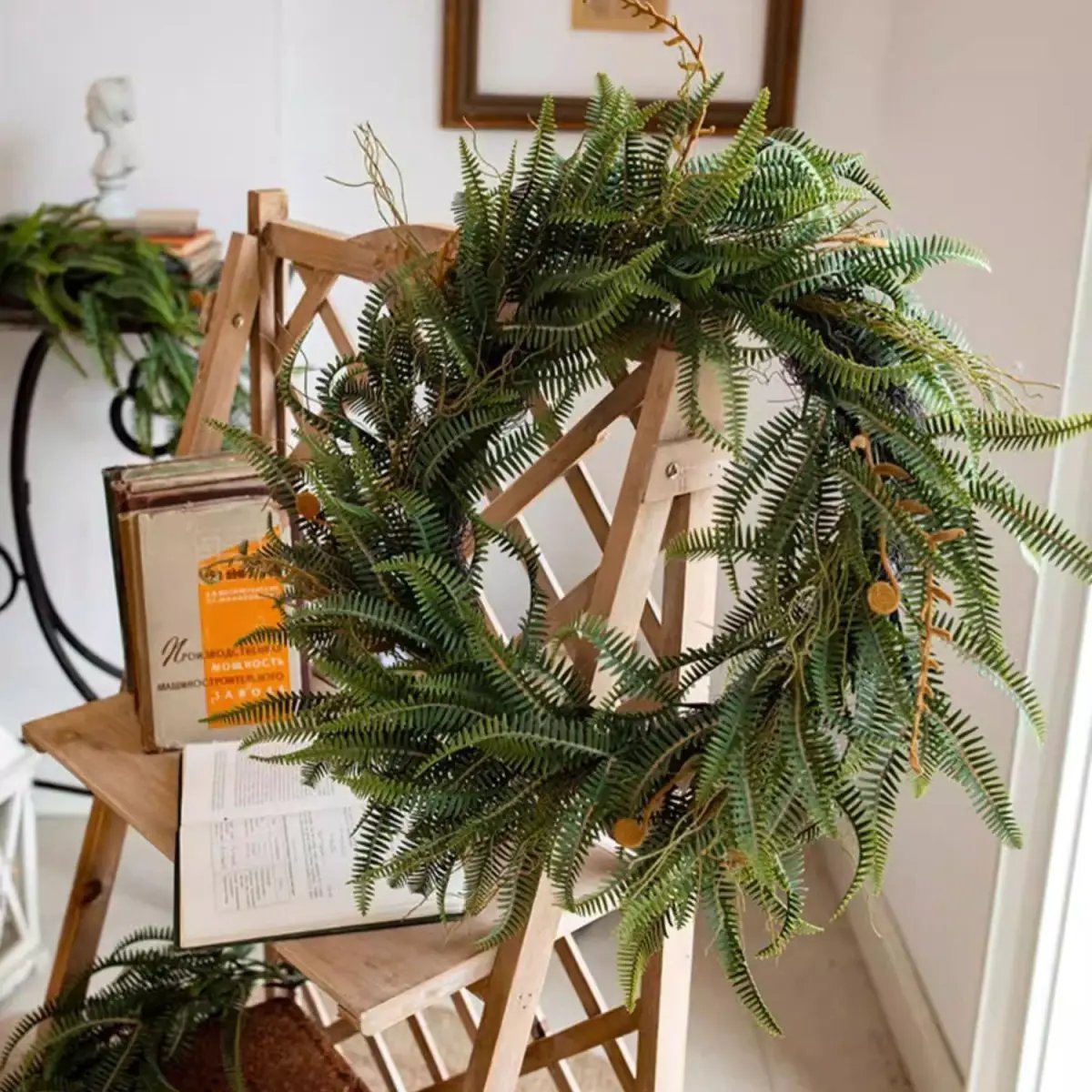 Evergreen Fern Garland and Wreath by RusticReach