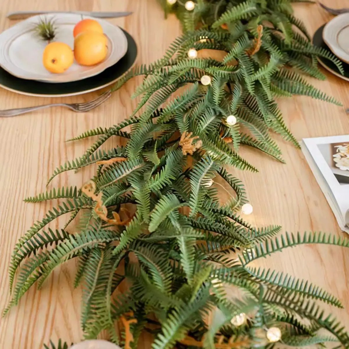Evergreen Fern Garland and Wreath by RusticReach