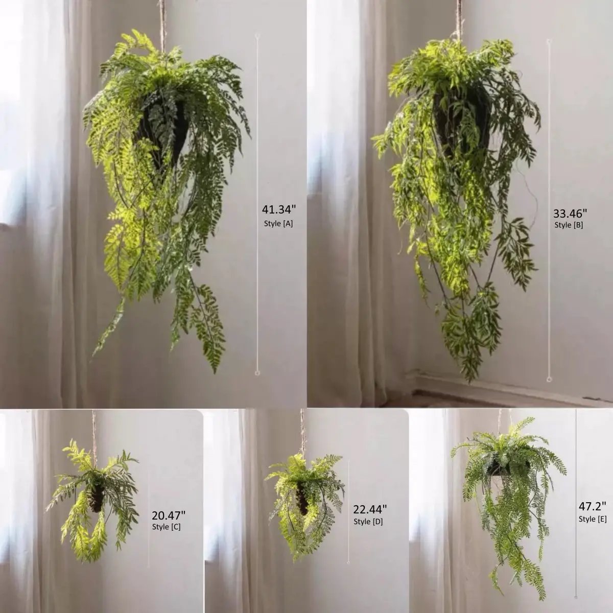 Artificial Fern Hanging Ball Decoration by RusticReach