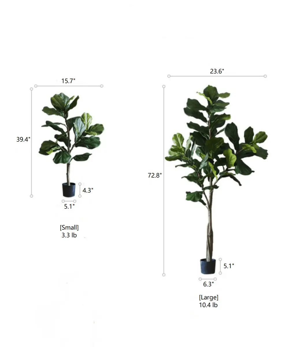 Artificial Tree Fiddle Leaf Tree In Pot by RusticReach