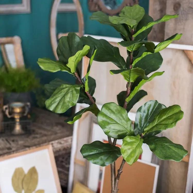 Artificial Tree Fiddle Leaf Tree In Pot by RusticReach