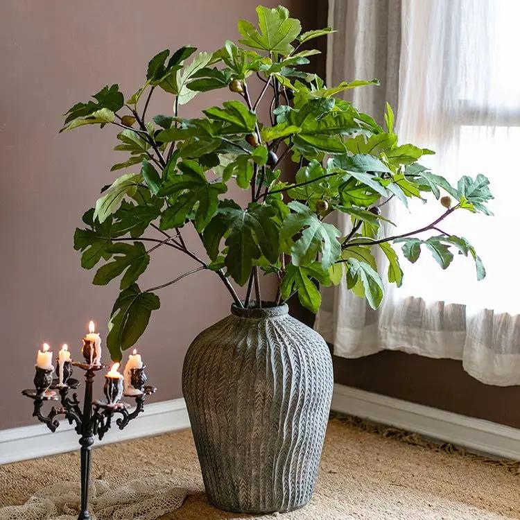 Artificial Faux Fig Leaf Stem by RusticReach