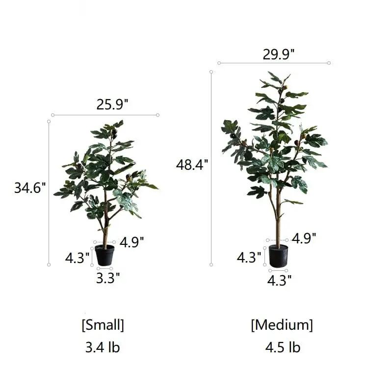 Artificial Silk Fig Tree In Pot by RusticReach