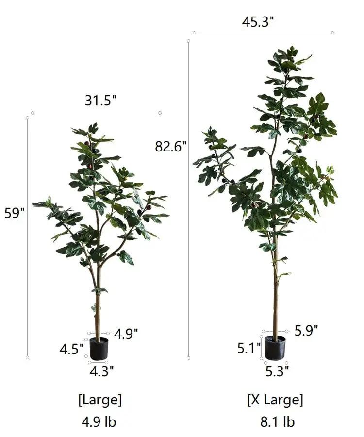 Artificial Silk Fig Tree In Pot by RusticReach