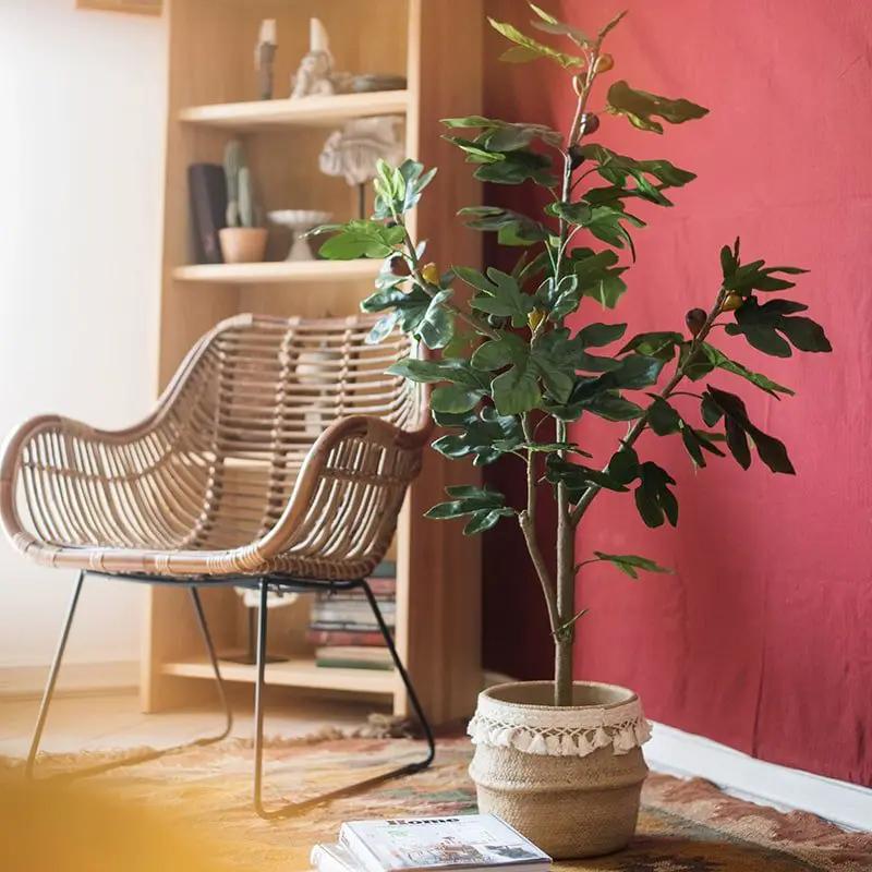 Artificial Silk Fig Tree In Pot by RusticReach