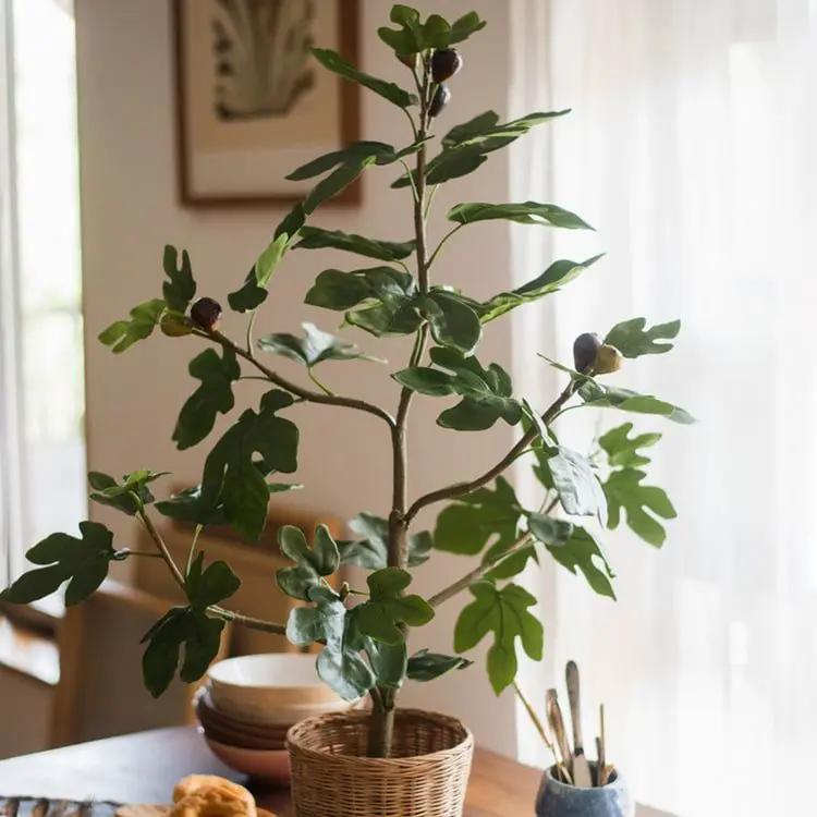 Artificial Silk Fig Tree In Pot by RusticReach