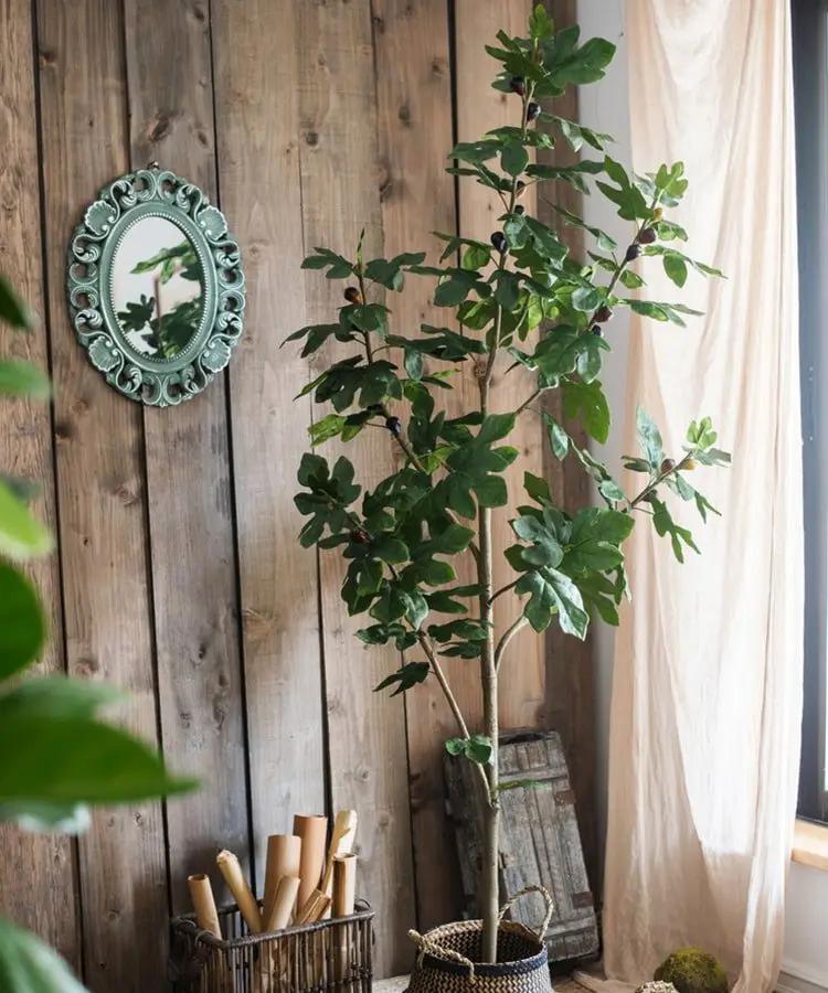 Artificial Silk Fig Tree In Pot by RusticReach
