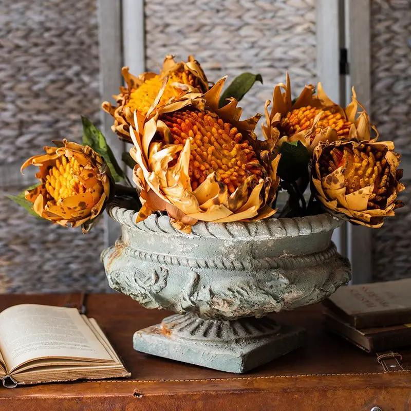 Artificial Flannel Sunflower Stem by RusticReach