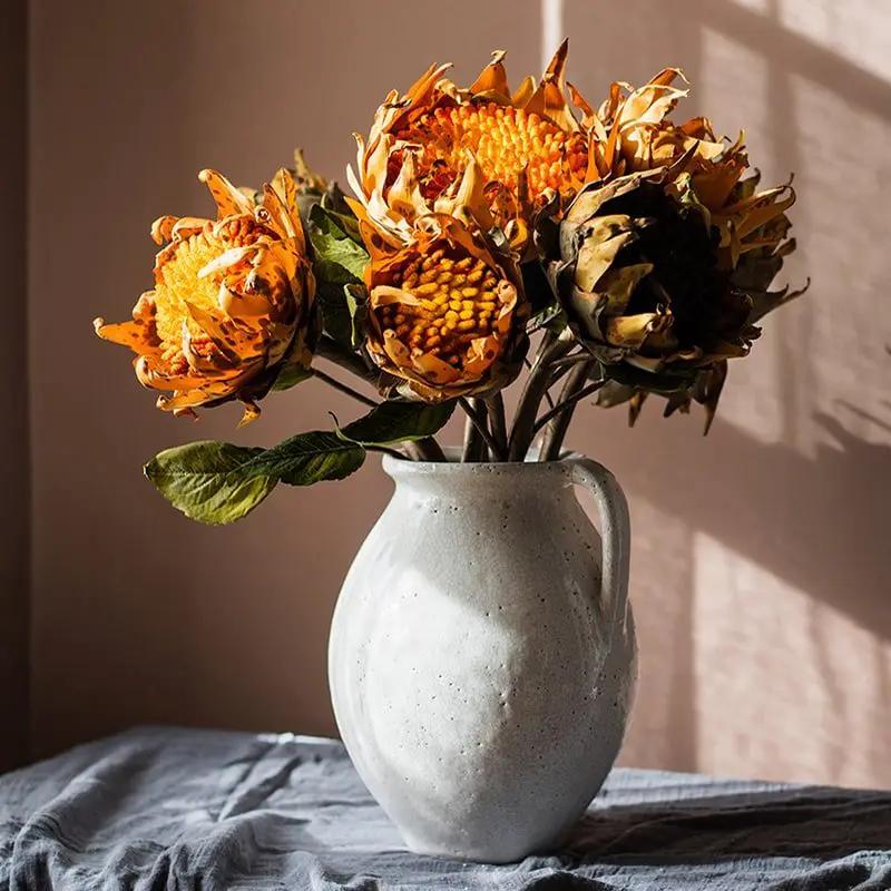 Artificial Flannel Sunflower Stem by RusticReach