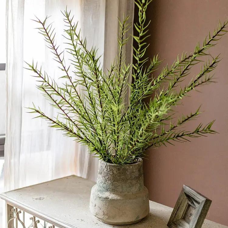 Artificial Faux Flax Grass Stem in Green 48" Tall by RusticReach