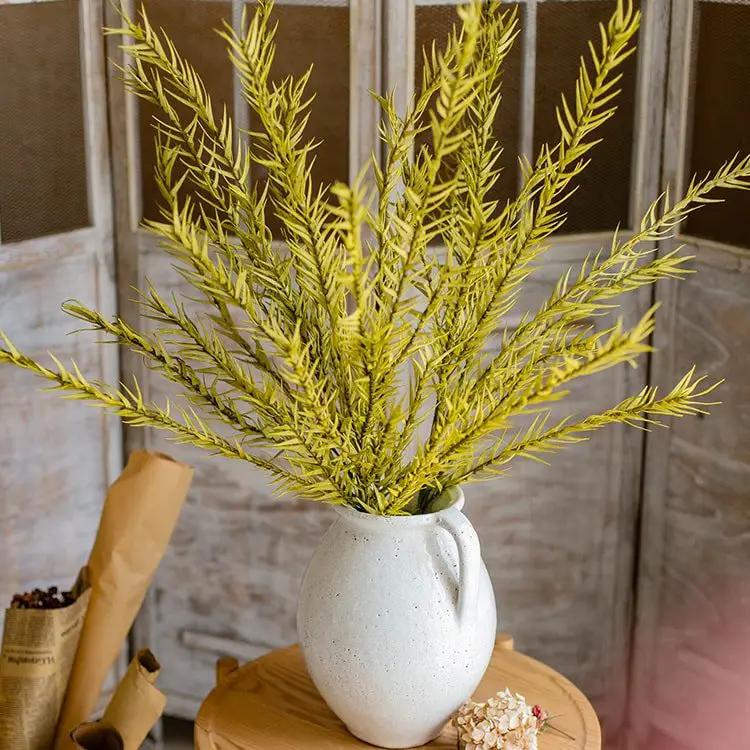 Artificial Flax Grass Stem in Yellow 46" Tall Faux by RusticReach