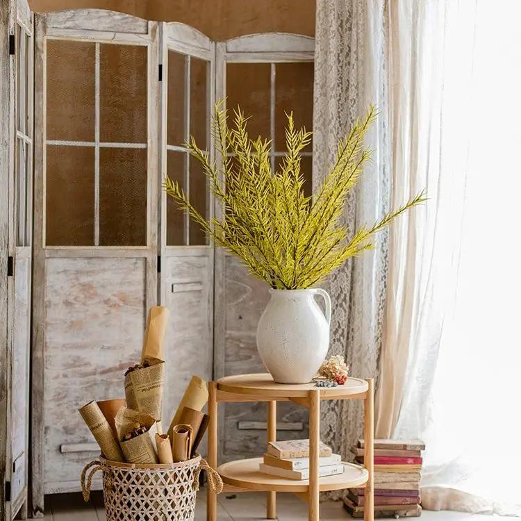 Artificial Flax Grass Stem in Yellow 46" Tall Faux by RusticReach
