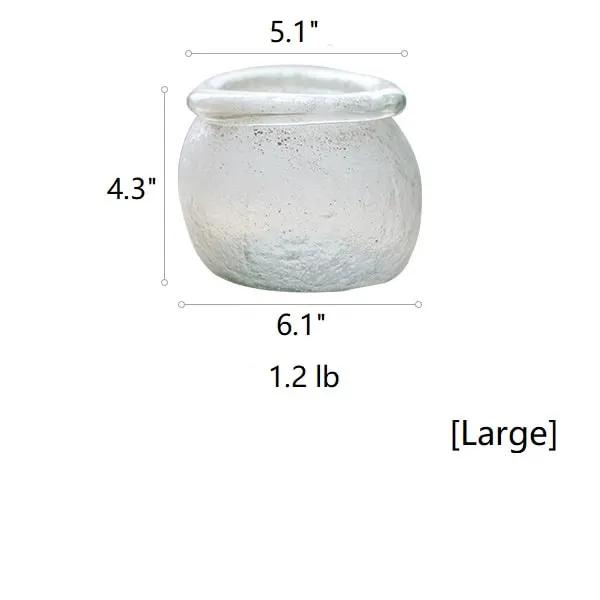 Hand Blown Glass Foggy Glass Vase by RusticReach
