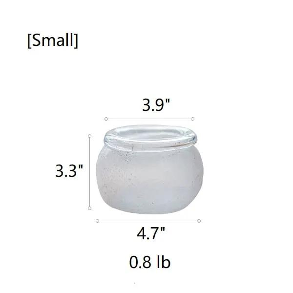 Hand Blown Glass Foggy Glass Vase by RusticReach