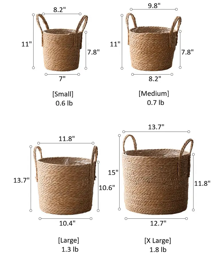 French Country Woven Planter Basket by RusticReach
