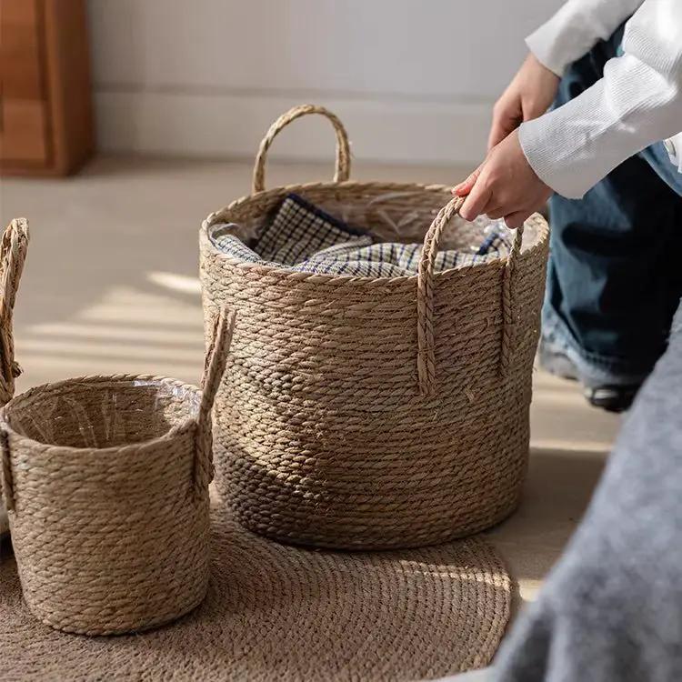 French Country Woven Planter Basket by RusticReach