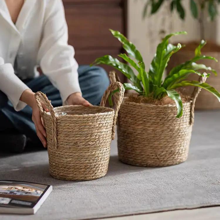 French Country Woven Planter Basket by RusticReach