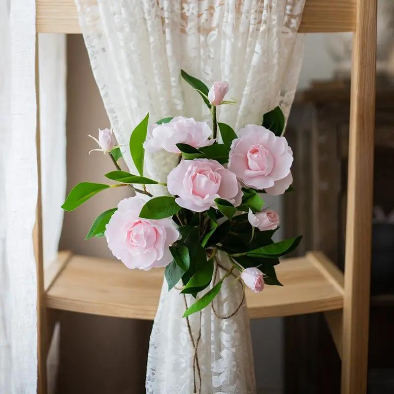 Faux Silk Gardenia Flower Stem 22" Tall by RusticReach