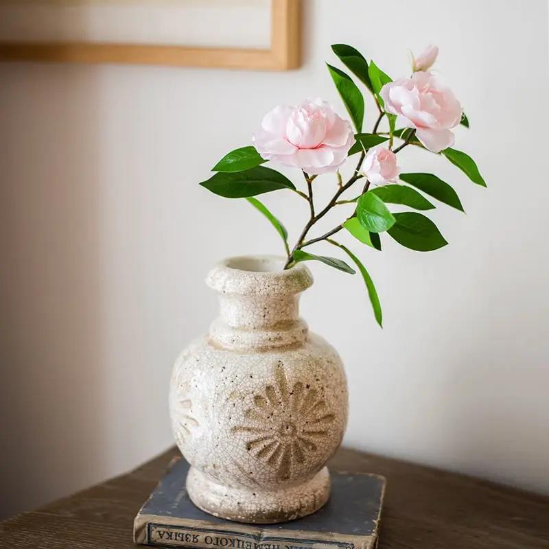 Faux Silk Gardenia Flower Stem 22" Tall by RusticReach