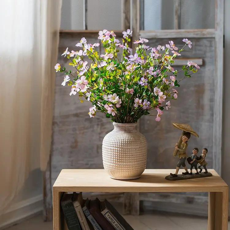 Silk Faux Gaura Flower Stem in Pink or Purple 20" Tall by RusticReach