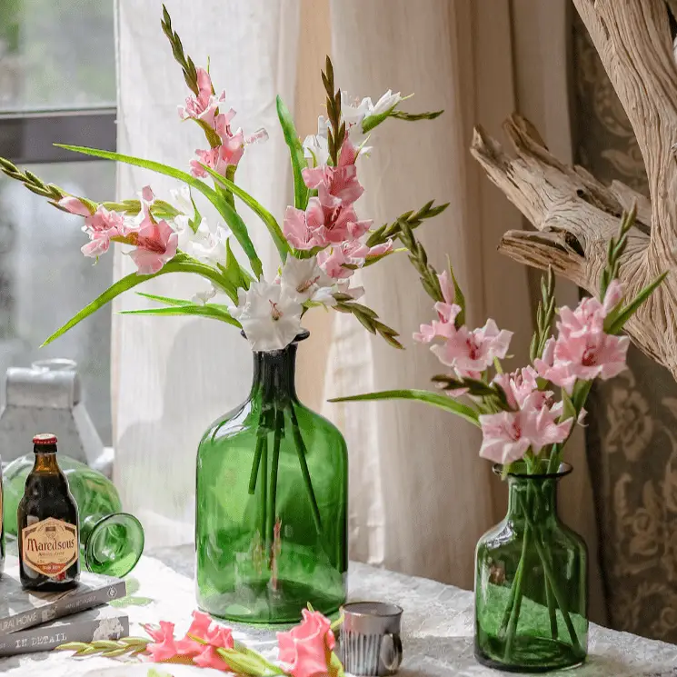Faux Silk Artificial Gladiolus Flower Stem by RusticReach