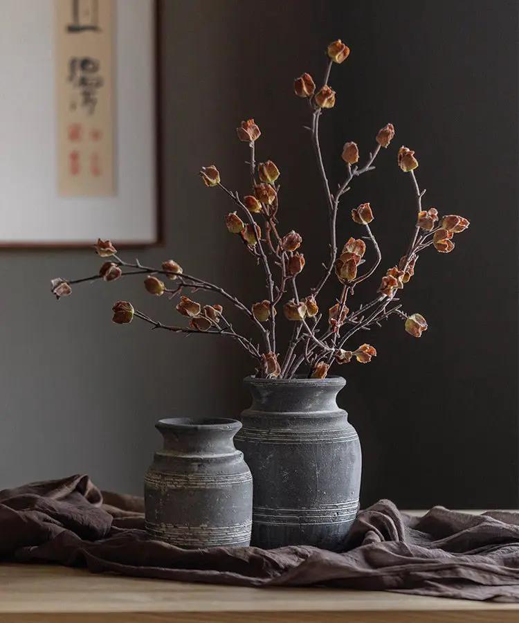 Handmade Gray Clay Pottery Vase by RusticReach