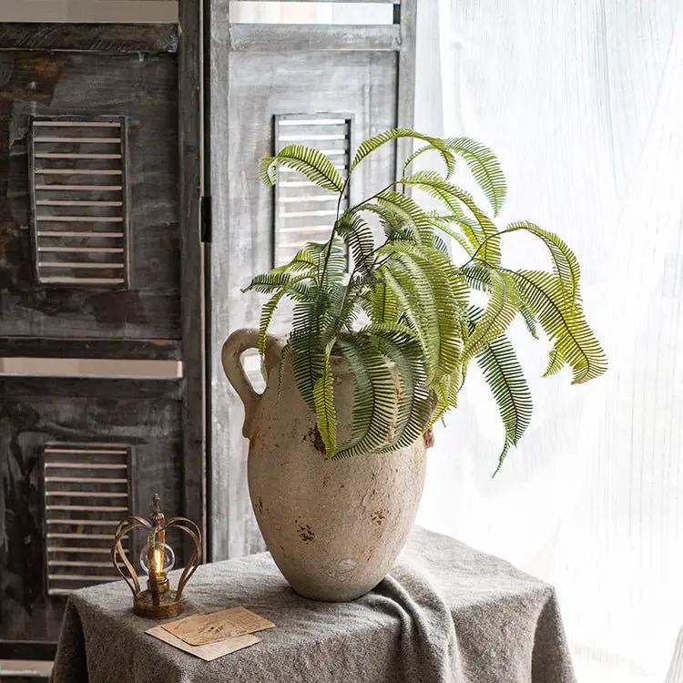 Artificial Green Fern Leaf Stem Plant 37" Tall by RusticReach