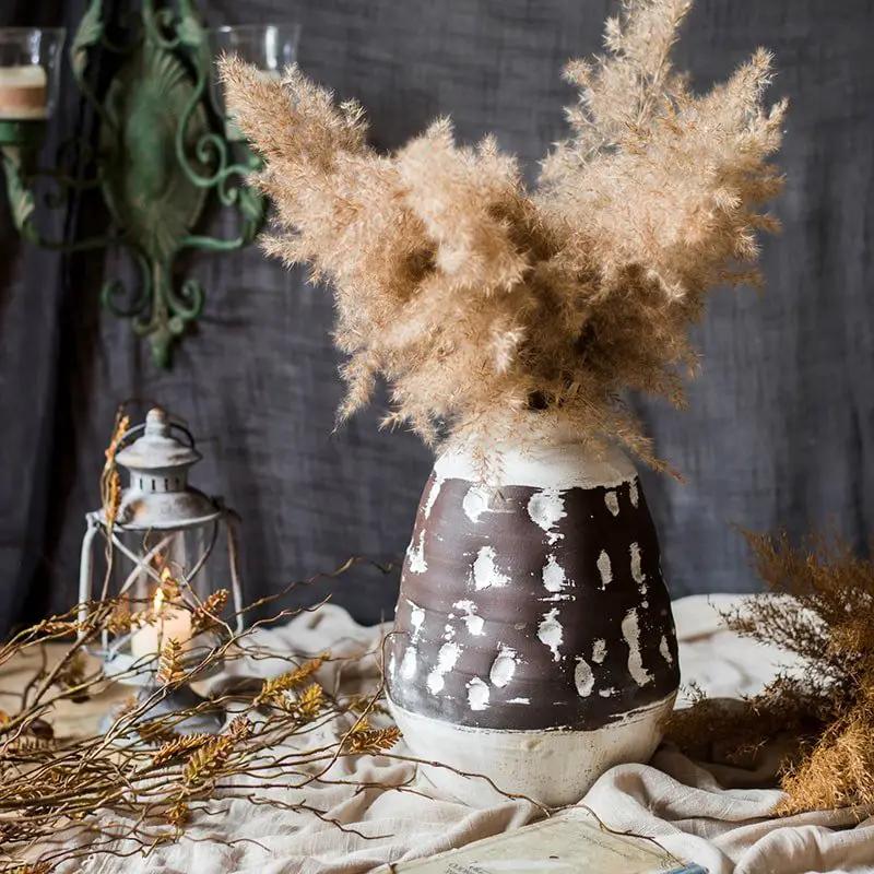 Handcrafted Ceramic Pottery Vase Brown by RusticReach