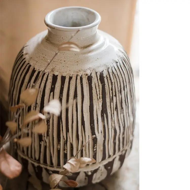 Handcrafted Ceramic Pottery Vase Brown by RusticReach