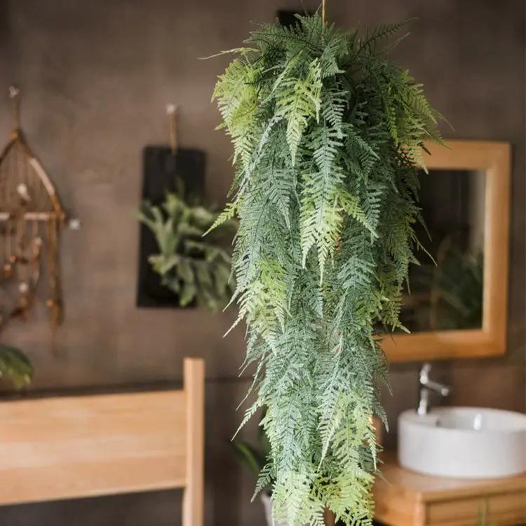 Faux Artificial Asparagus Setaceus Hanging Fern Plant by RusticReach