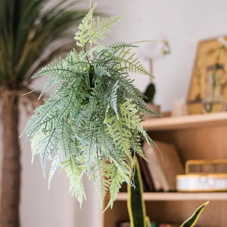 Faux Artificial Asparagus Setaceus Hanging Fern Plant by RusticReach