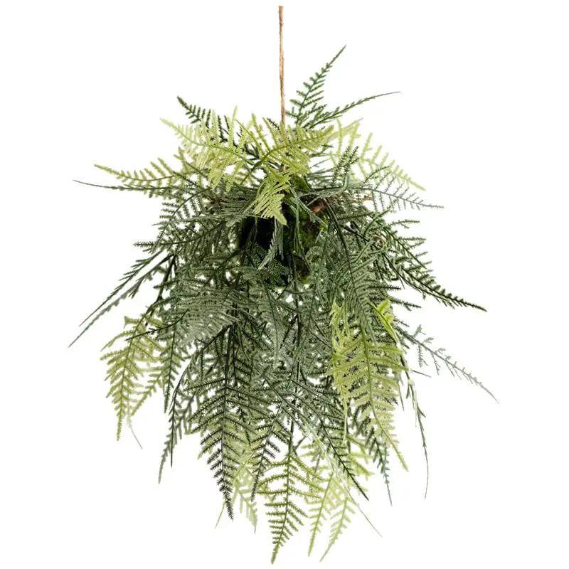 Faux Artificial Asparagus Setaceus Hanging Fern Plant by RusticReach