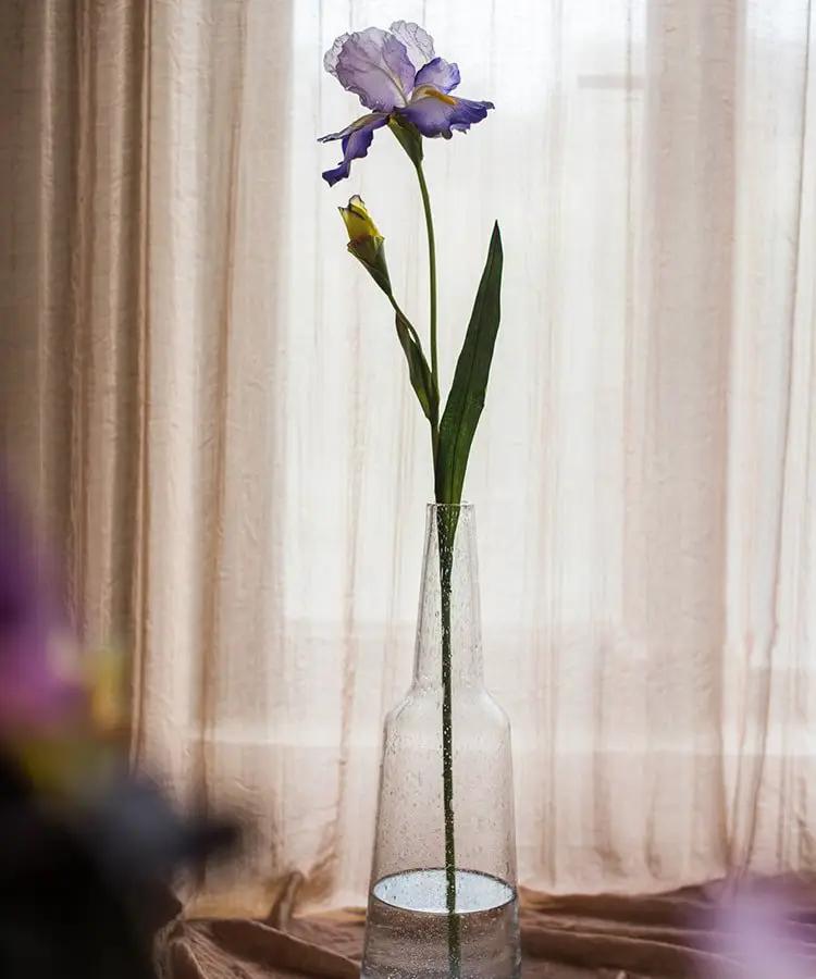 Faux Artificial Iris Flower Stem 31.5" Tall Silk by RusticReach