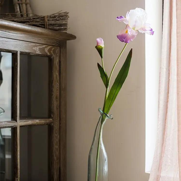 Faux Artificial Iris Flower Stem 31.5" Tall Silk by RusticReach