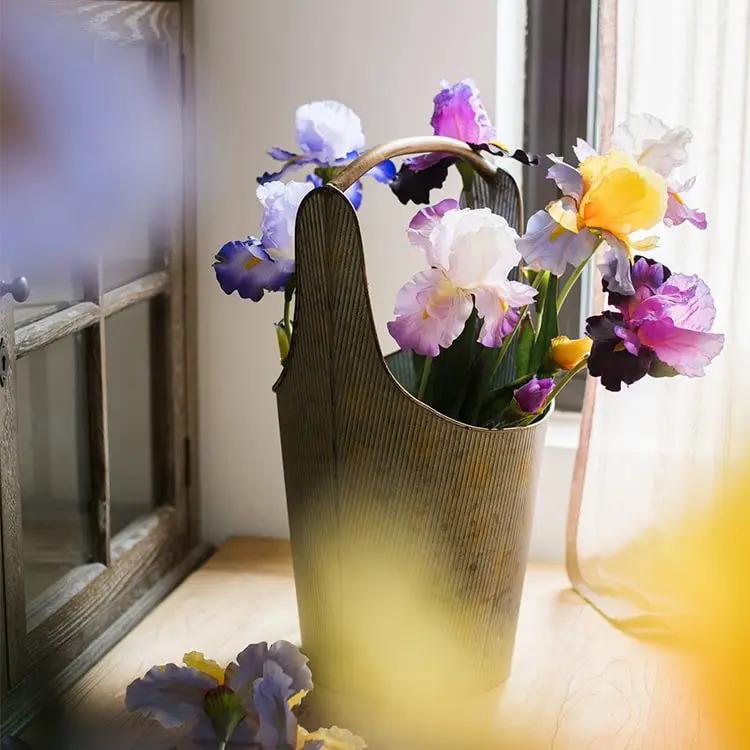 Faux Artificial Iris Flower Stem 31.5" Tall Silk by RusticReach